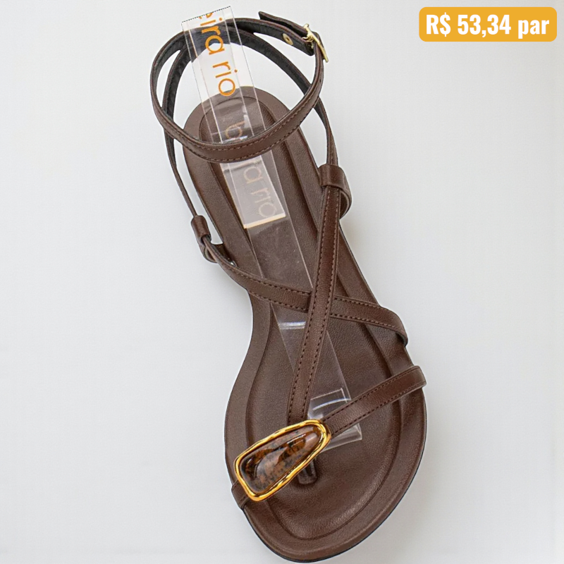 8367.875.9569.101433 Sandália Feminina Beria Rio Conhaque - Caixa com 6 pares - Atacado 4