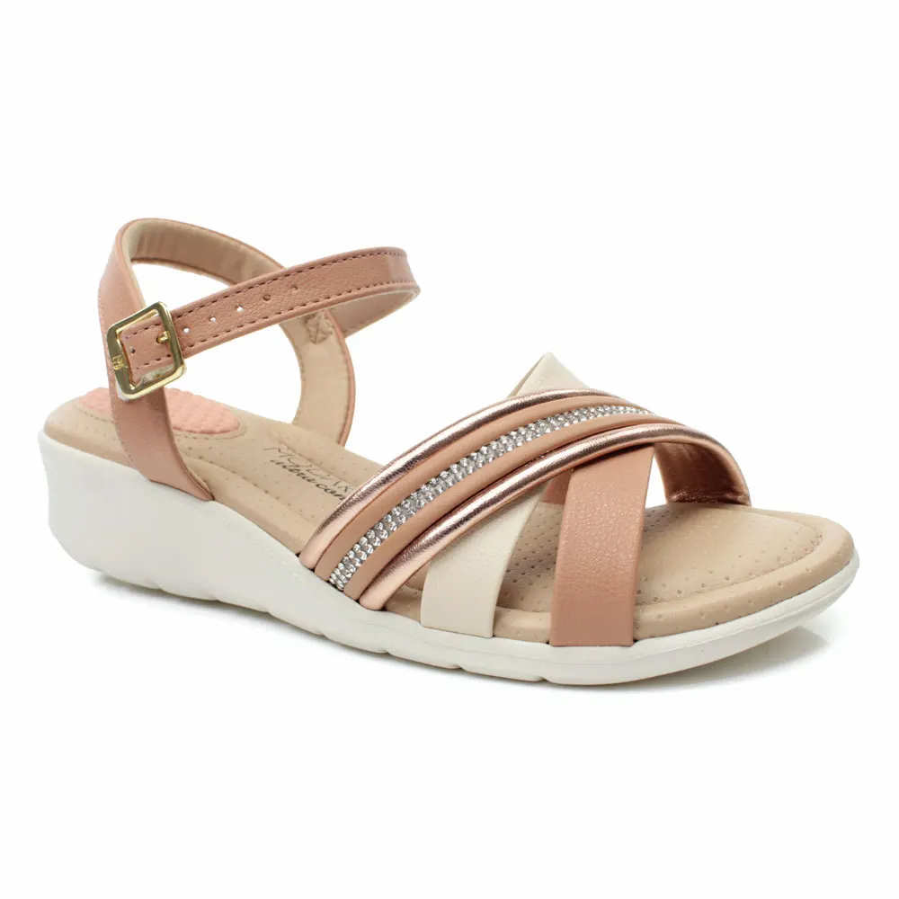 Sandália Modare Caixa C/8 (34-40) 7190.102 Ouro Rosado/Nude/Cristal 98402 1