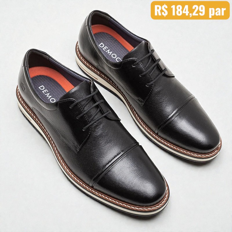 Sapato Masculino Democrata Metropolitan Preto 1