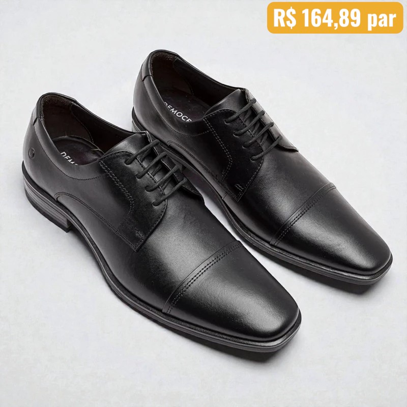 Sapato Masculino Democrata Vega Preto 1