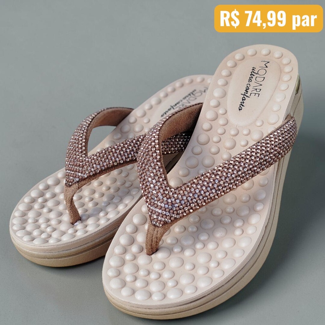 Tamanco Modare Caixa C/12 (34-39) Cor-Bege/Camel 983322 1