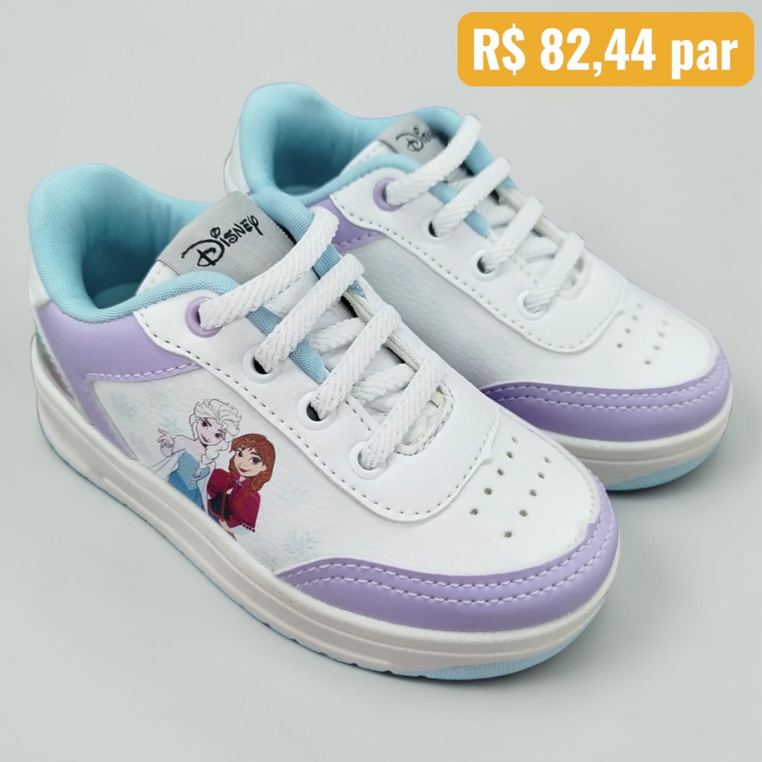 DFR01KR 22/27 Tênis Infantil Disney Frozen Lilas - Caixa com 6 pares - Atacado 3