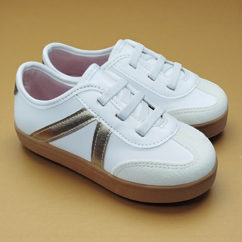 2118.592.30788.105272 20/25 Tênis Infantil Molekinha Branco/Dourado - Caixa com 8 pares - Atacado 1