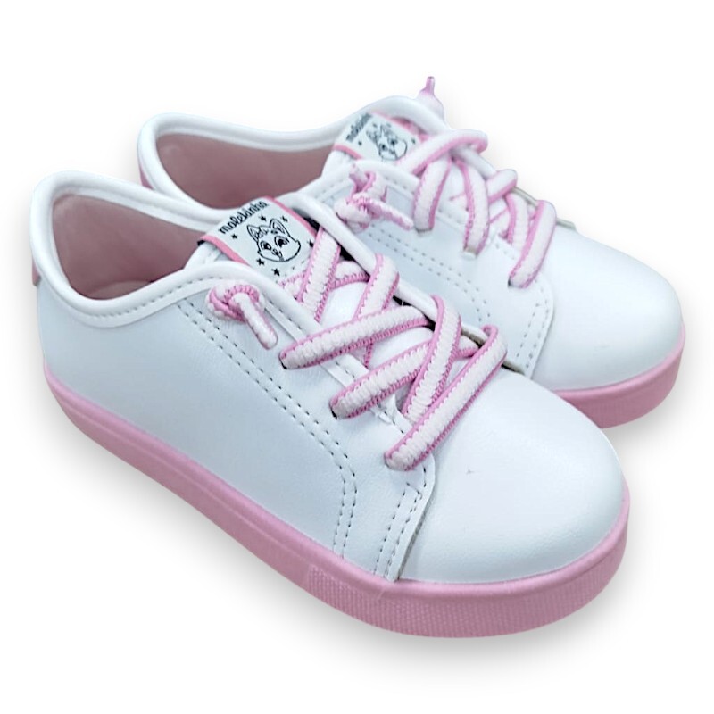 Tênis Infantil Molekinha Branco Rosa 2118.591.9569.105267 1