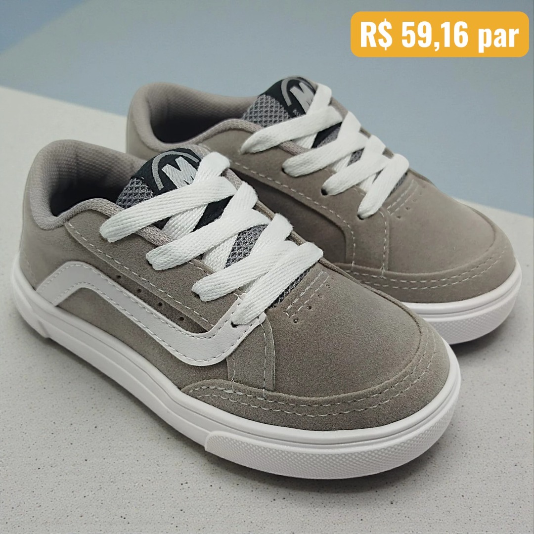 2133.188.30302.104566 21/26 Tênis Infantil Molekinho Cinza - Caixa com 8 pares - Atacado 1