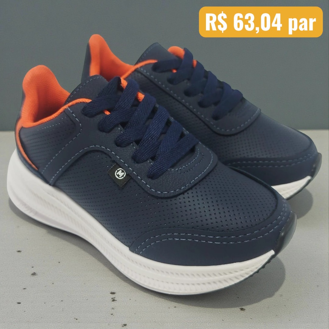 2841.217.28324.82650 27/36 Tênis Infantil Molekinho Marinho - Caixa com 12 pares - Atacado 1