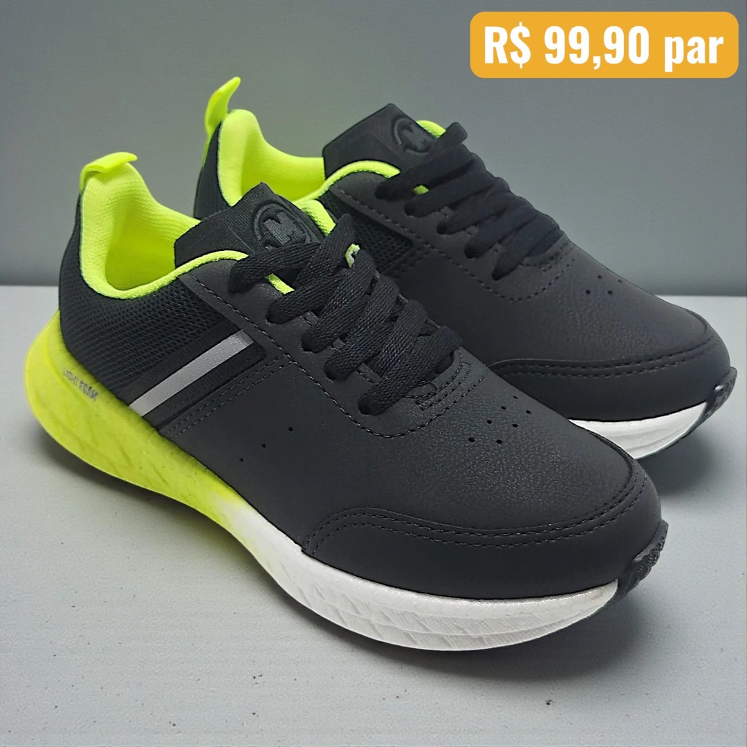 2866.211.30834.15745 30/36 Tênis Infantil Molekinho Preto - Caixa com 8 pares - Atacado 1