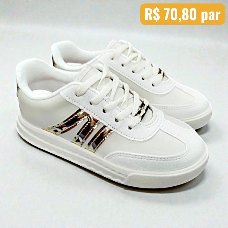 2575.115.30698.105974 30/36 Tênis Infantil Molikinha Branco - Caixa com 8 pares - Atacado 3