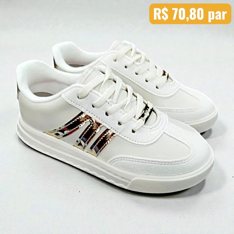 2575.115.30698.105974 30/36 Tênis Infantil Molikinha Branco - Caixa com 8 pares - Atacado 3
