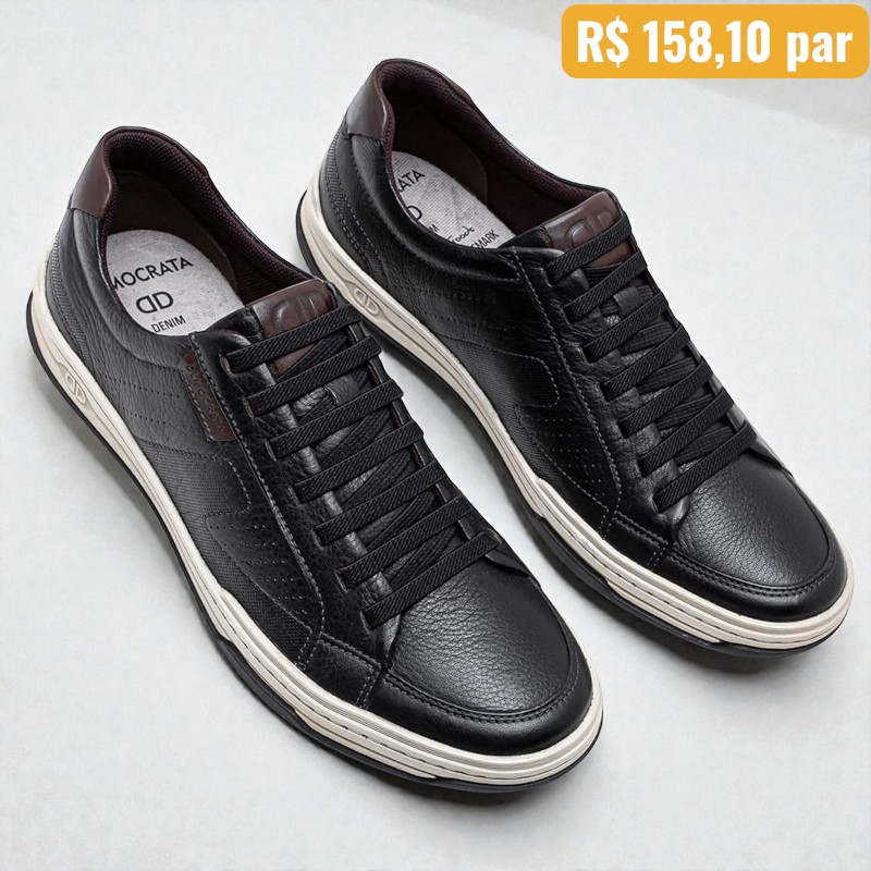 151401-001 Denim Jay 38/43 Tênis Masculino Democrata Prero - Caixa com 12 pares - Atacado 1
