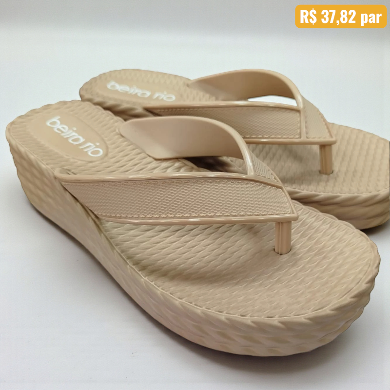 8561.101.22662.52531.2 34/38 Tamanco Feminino Beira Rio Nude - Caixa com 8 pares - Atacado 2