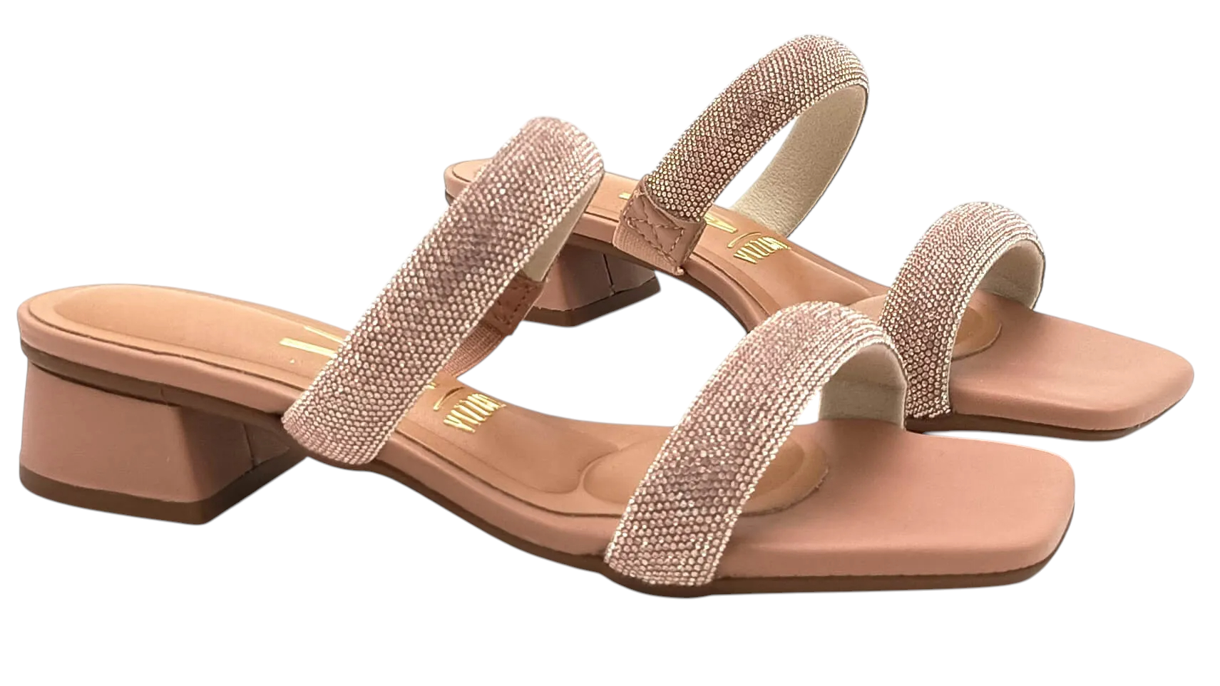 Tamanco Feminino Vizzano Nude - Caixa com 8 pares - Salto Baixo - Atacado 1