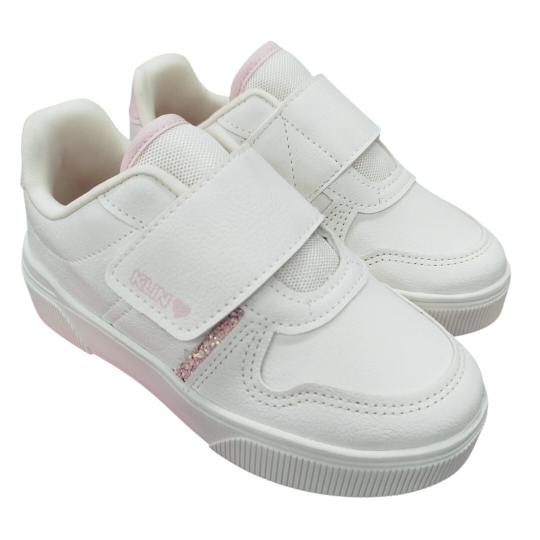 Tênis Feminino Infantil Klin Branco - Caixa com 8 pares - Atacado 1