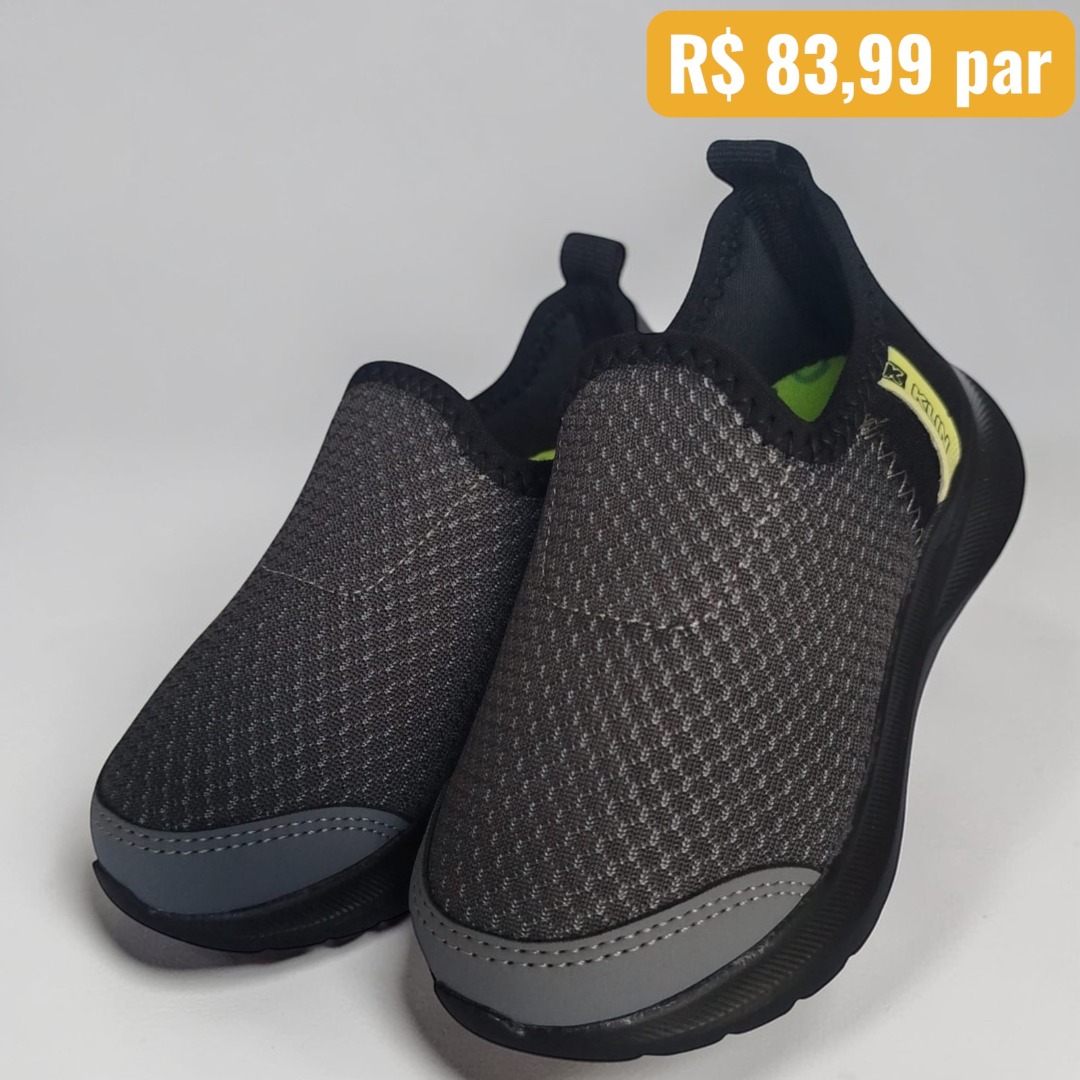 Tênis Infantil Klin Preto - Caixa com 6 pares - Atacado 1