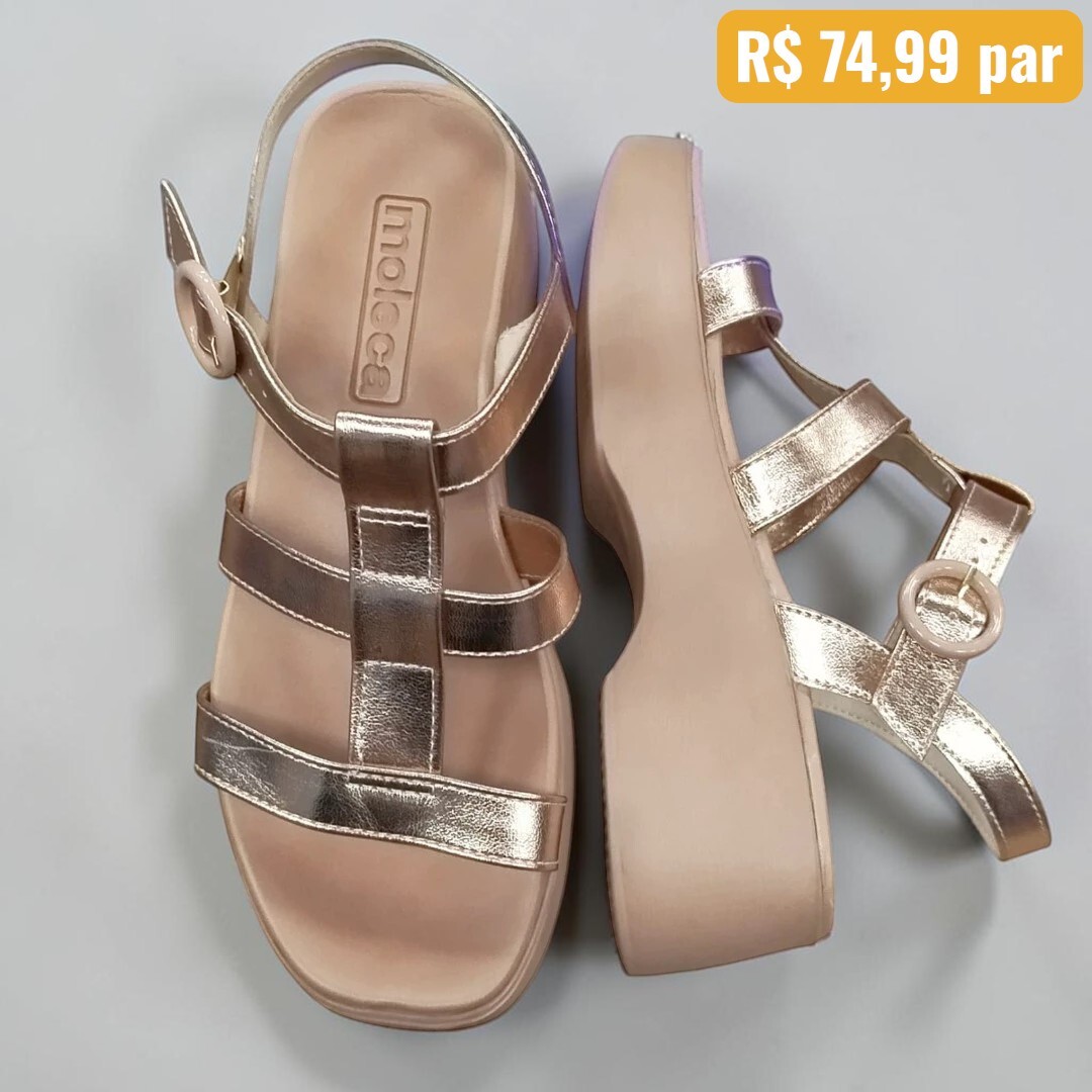 Sandalia Feminina Moleca 5503.101.14710.51 Caixa com 12 pares Atacado 1