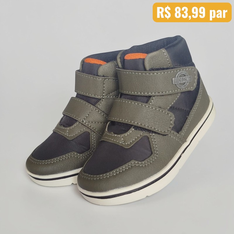 Tênis Masculino Infantil Klin Verde - Caixa com 8 pares - Atacado 1